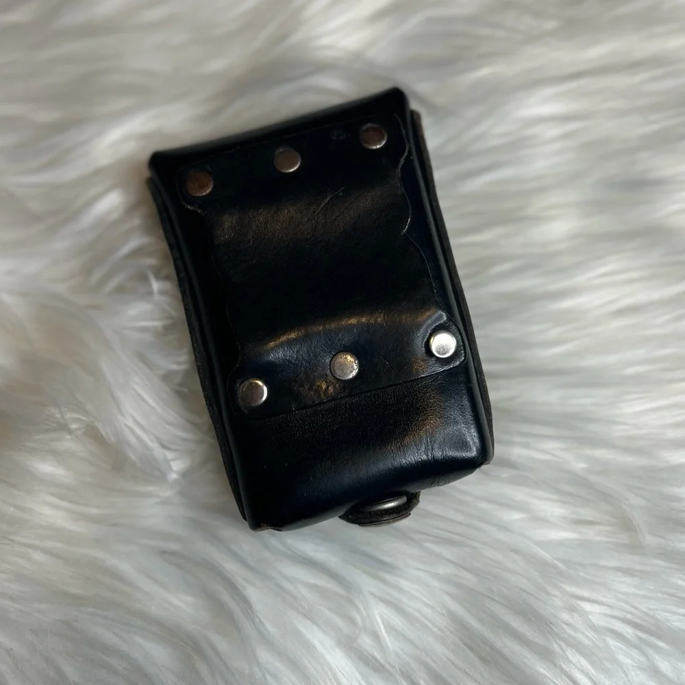 Vintage Harley-Davidson Black Leather Belt Pouch